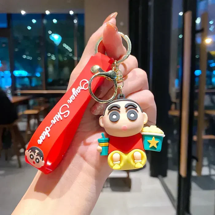 foodie shinchan 3d silicon keychain with bagcharm and strap foodie shinchan 3d silicon keychain with bagcharm and strap