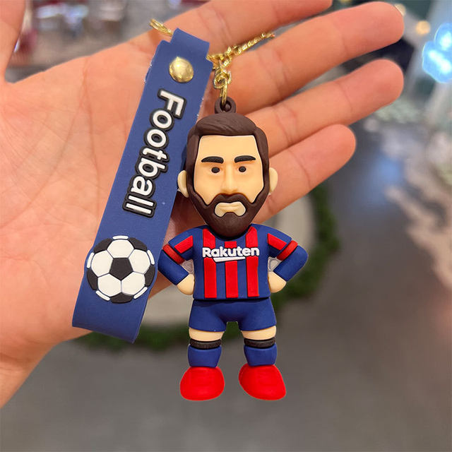 messi silicon keychain with bagcharm and strap messi silicon keychain with bagcharm and strap