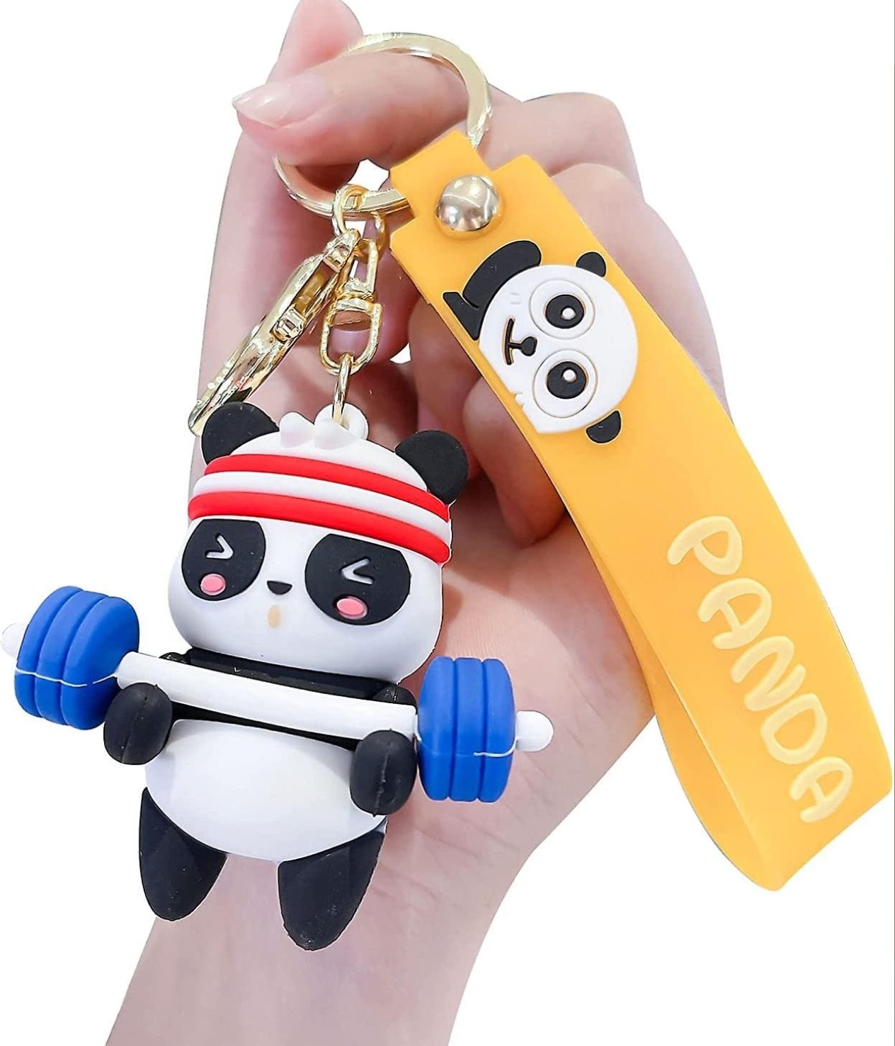 panda 3d keychain with bagcharm and strap panda 3d keychain with bagcharm and strap