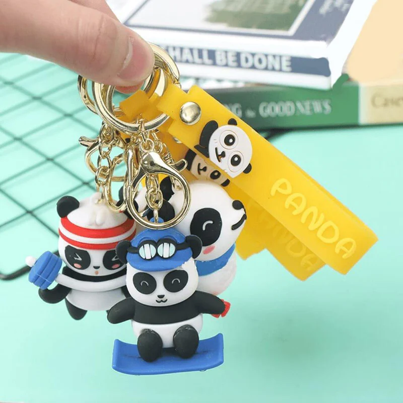 panda 3d keychain with bagcharm and strap panda 3d keychain with bagcharm and strap