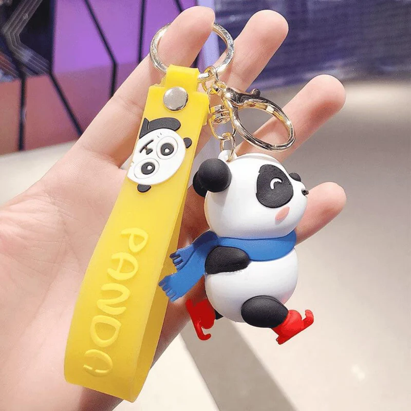 panda 3d keychain with bagcharm and strap panda 3d keychain with bagcharm and strap