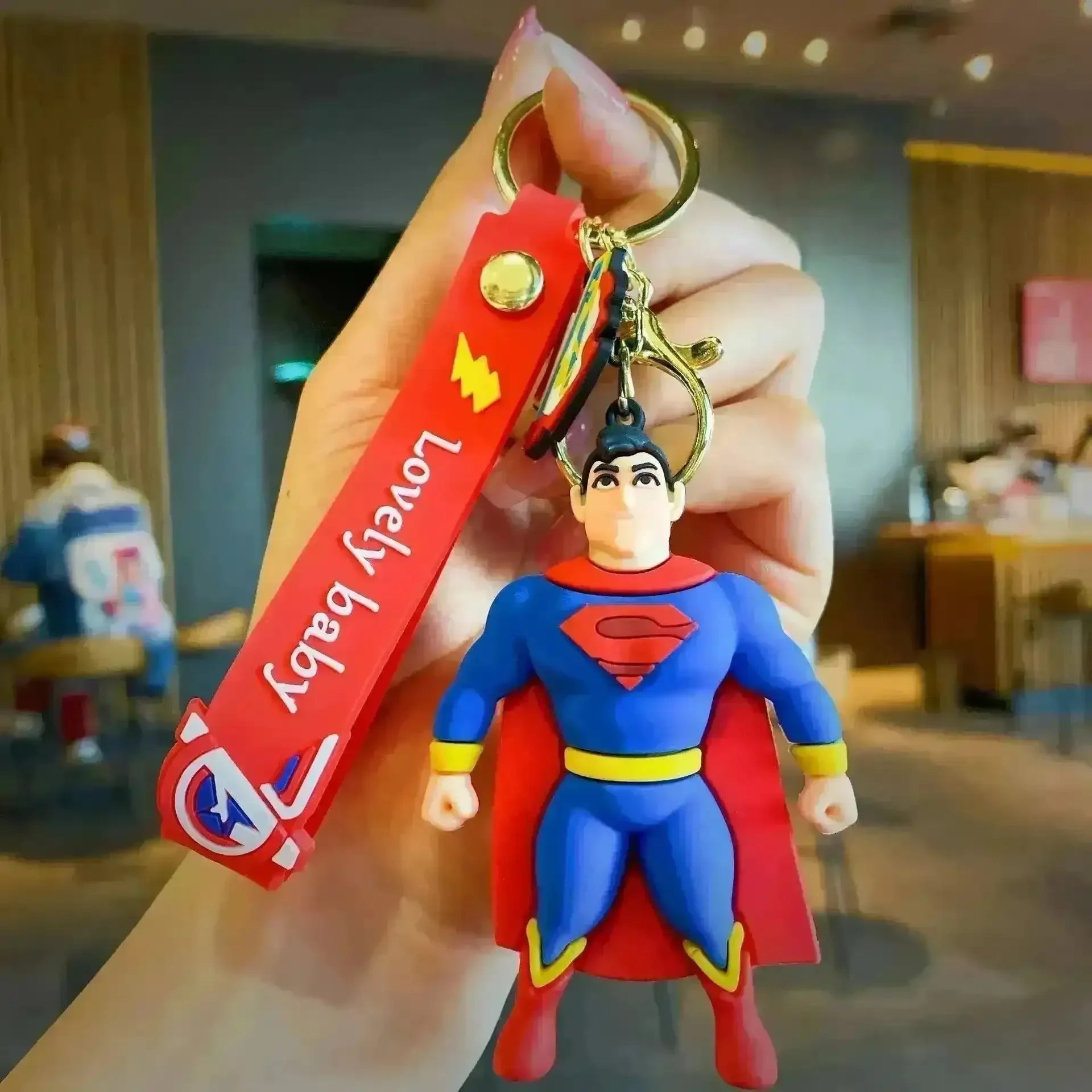 dc superman silicon keychain with bagcharm and strap dc superman silicon keychain with bagcharm and strap