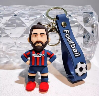 messi silicon keychain with bagcharm and strap messi silicon keychain with bagcharm and strap